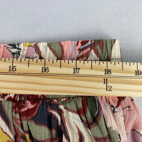 Torrid Hi Low Boho Maxi‎ Skirt Women 2X Yellow Ruffle Crinkle Gauze Cottagecore - Picture 8 of 9